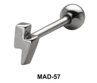 Lightning S316L Tongue Piercing MAD-57